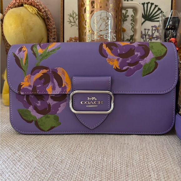 Coach Morgan Shoulder Bag In Floral Print - Picture 2 of 11